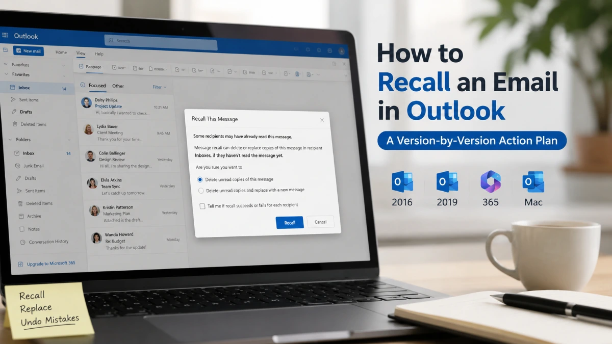 How to recall an email in Outlook