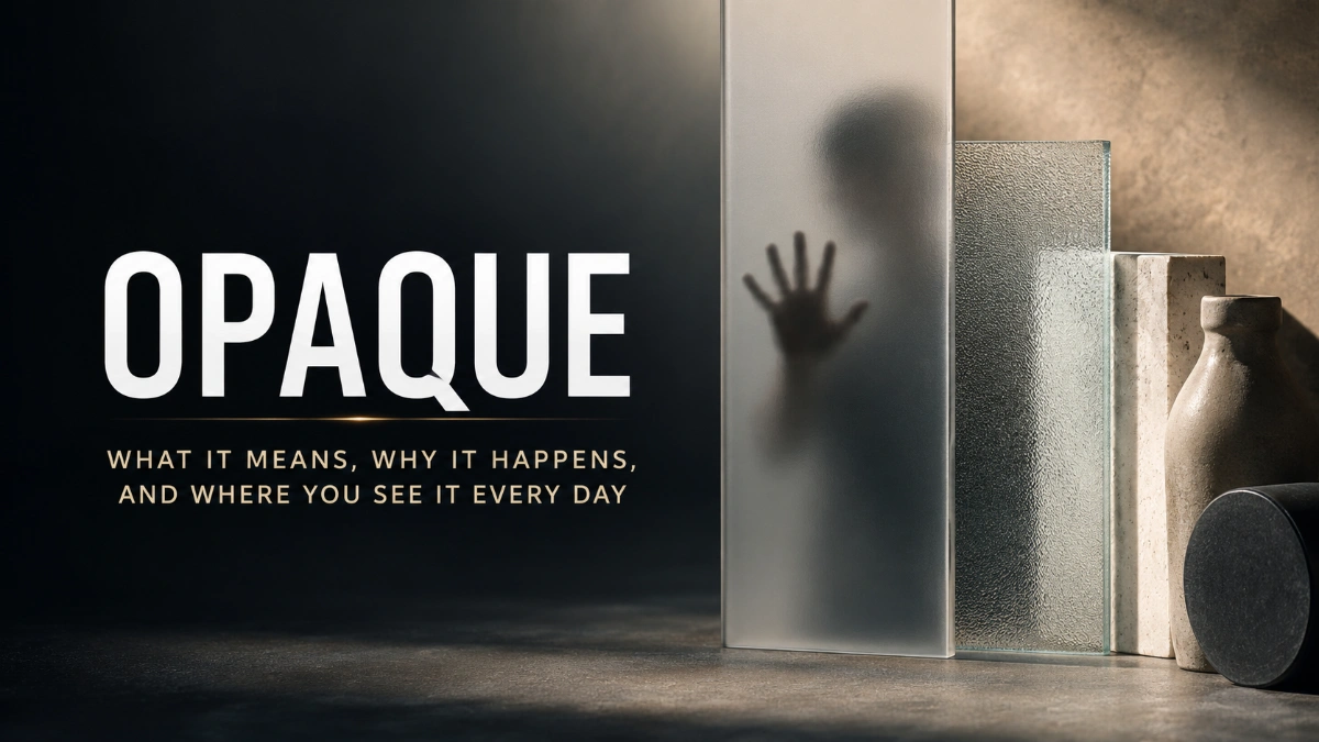 Opaque: What It Means, Why It Happens, and Where You See It Every Day